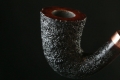 Calabash curved drilling rusticated copper ring